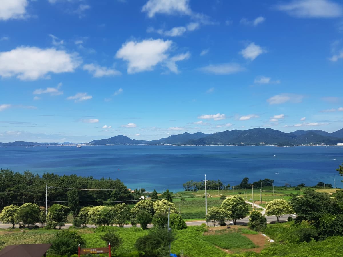 남해 바다 전경